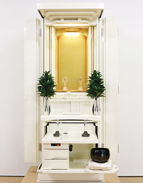 Soka Gakkai Furniture-style Buddhist Altar "Akane" Available in 4 colors Made in Japan Rainbow Gold Cabinet Compatible with Permanent Gohonzon